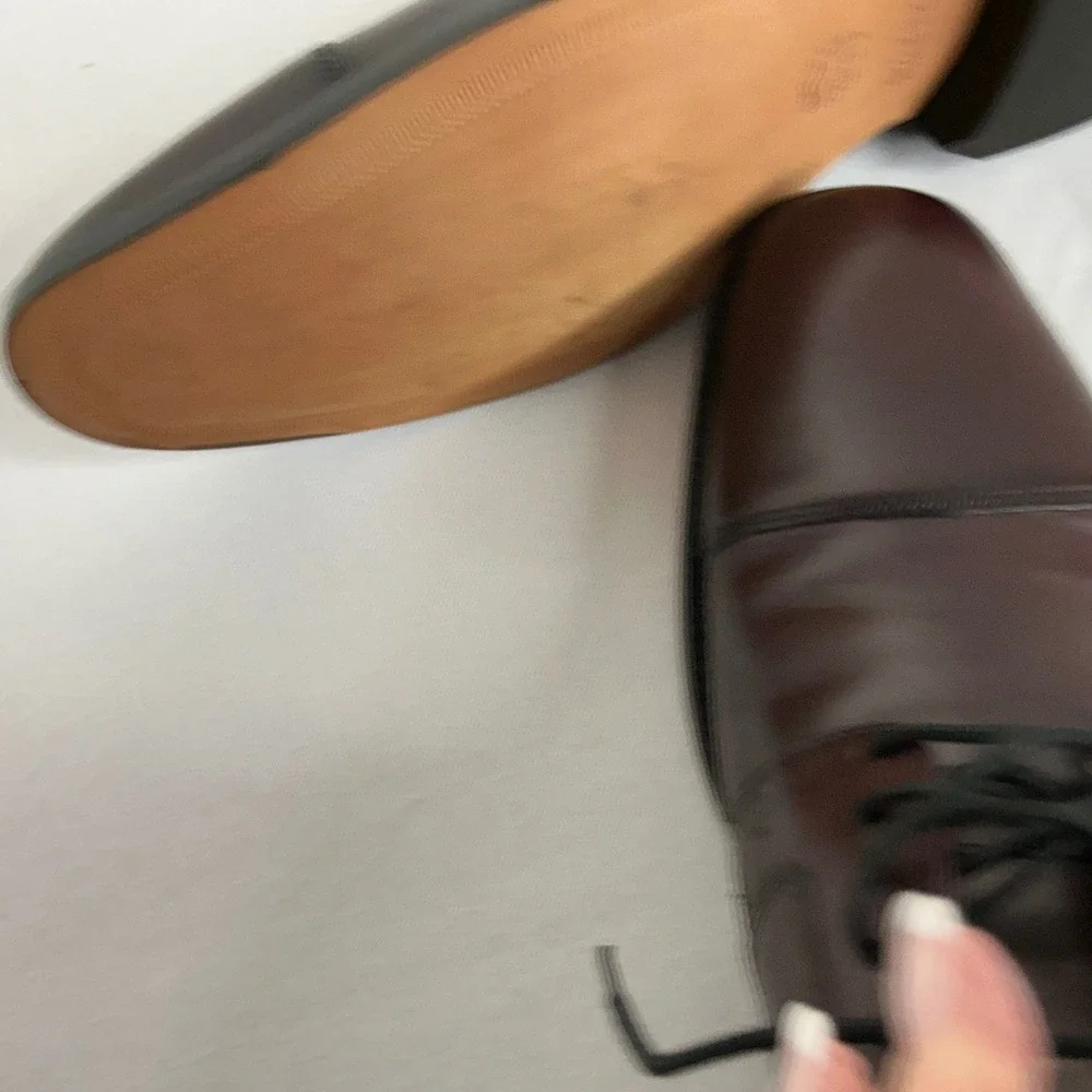 J Murphy Cap Toe Oxford Dress Shoes Mens 11M‎ Burgundy Leather Formal Luxury